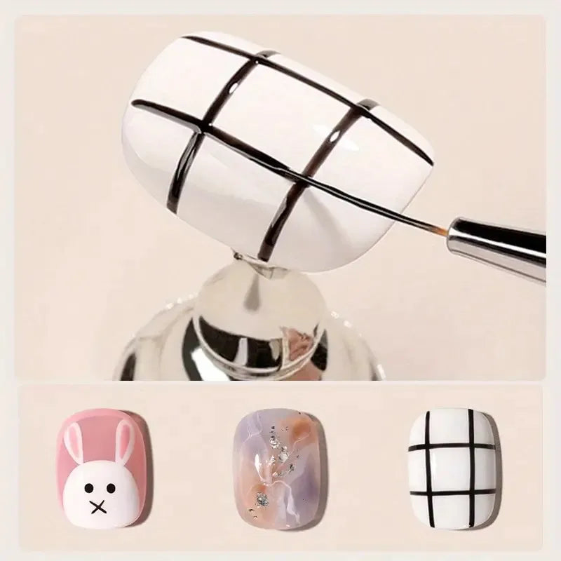 savy shopper spot nail art brush set - liner & extension brushes | professional nail design brushes | acrylic & gel nail brush kit | fine detail nail art tools | durable creative nail brush set