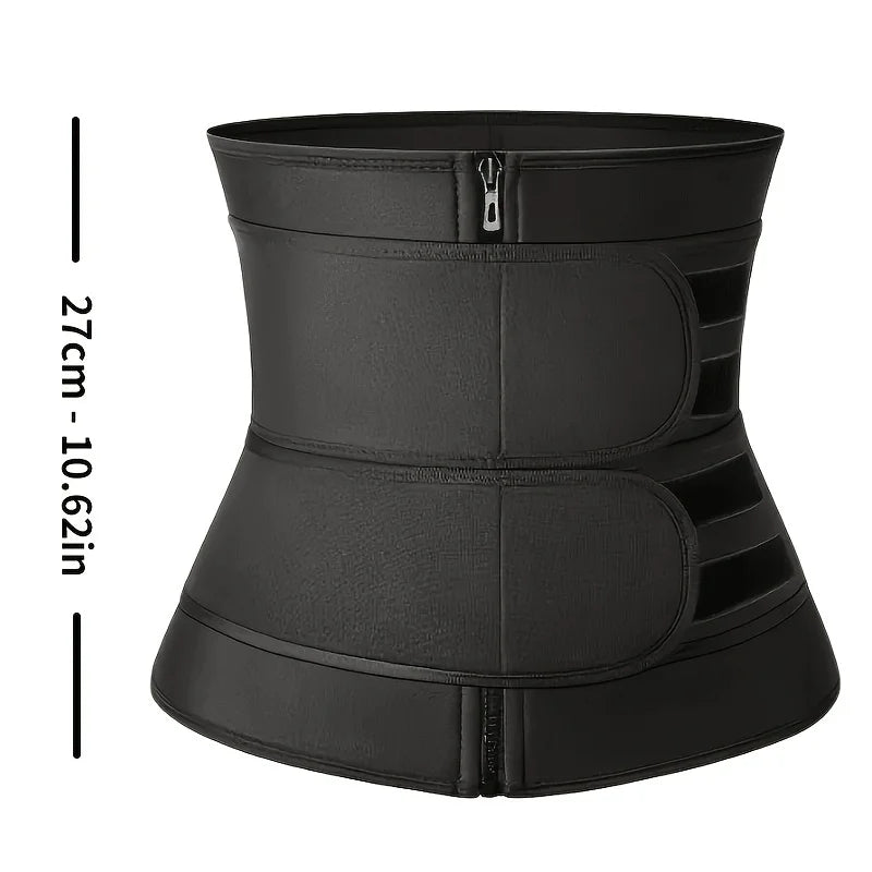 savy shopper spot women's waist trainer belt - adjustable zipper | slimming body shaper | tummy control fitness belt | adjustable waist cincher | core training compression belt