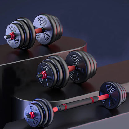 Savy Shopper Spot Adjustable Dumbbell Set 5-44lbs - Barbell Convert | Home Gym Weight Set | Strength Training Dumbbells | Adjustable Fitness Equipment | Compact Workout Barbell & Dumbbell Set