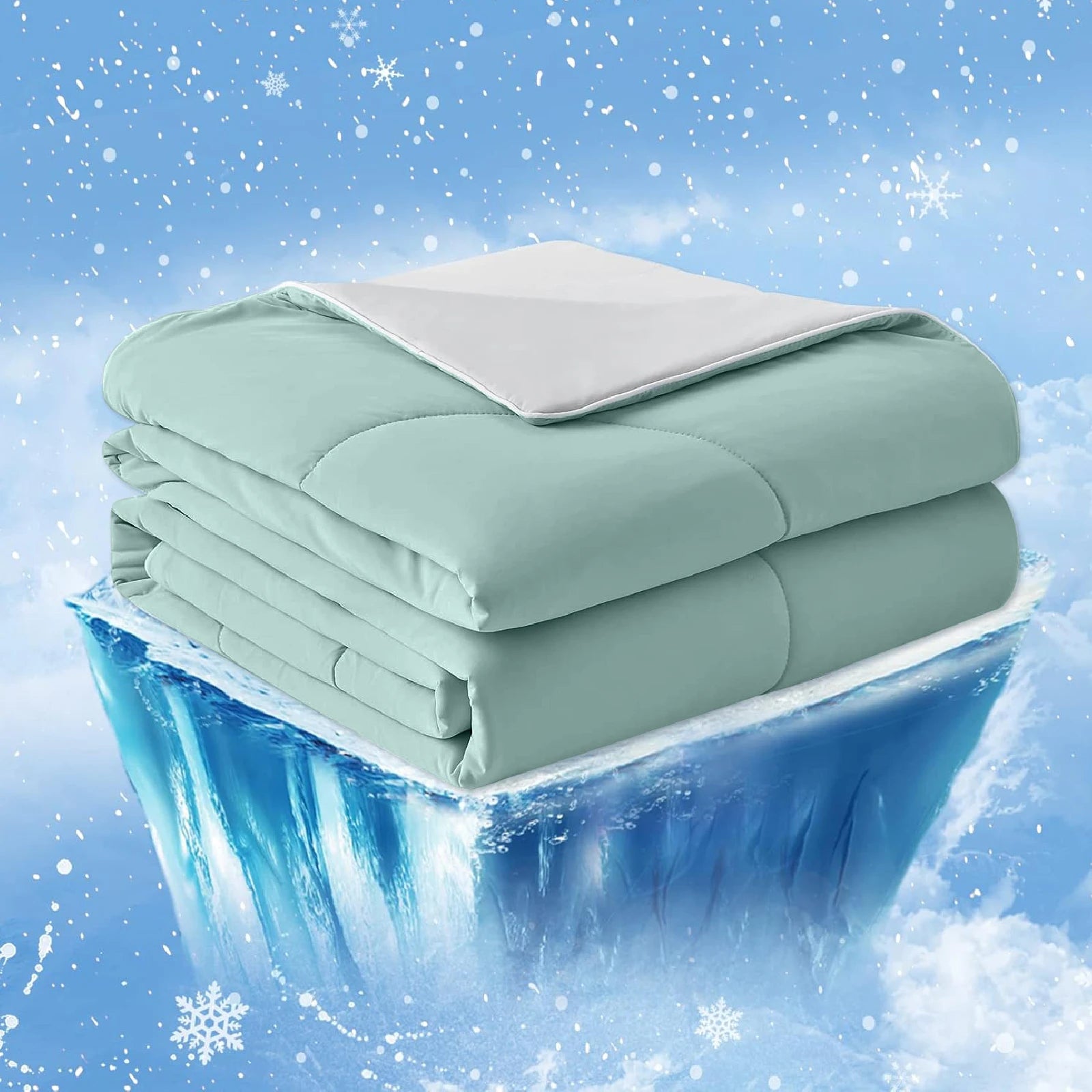 Savy Shopper Spot Cooling Comforter - Double-Sided Cool Tech Fabric | Breathable Temperature Regulating Comforter | Soft & Lightweight Bed Blanket | All-Season Cooling Quilt | Hypoallergenic Sleep Comforter