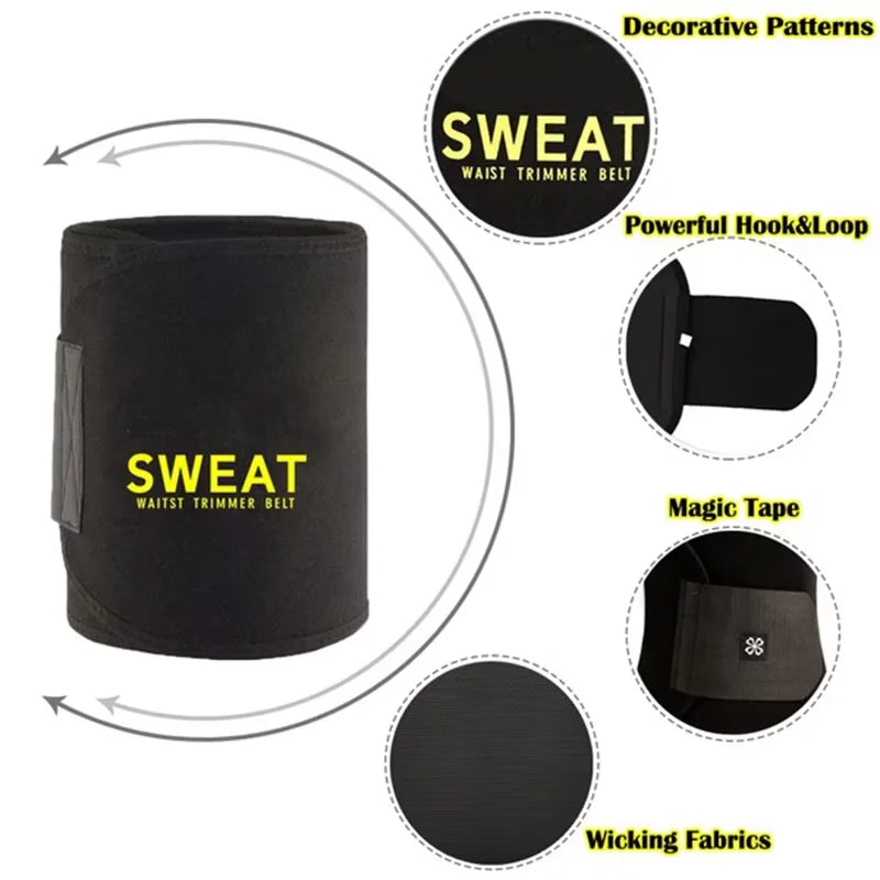 savy shopper spot neoprene waist trimmer - sweat band for weight loss | slimming waist sweat belt | adjustable fitness trimmer | core & abdominal sweat band | workout waist shaper