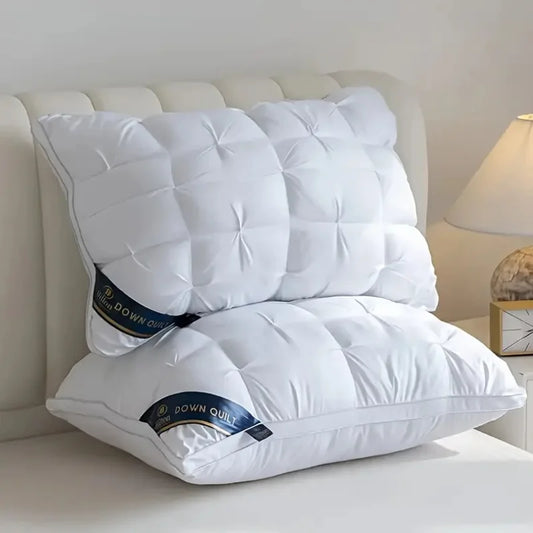 Premium Bed Pillows 2-Pack | Adjustable Sleep Pillow Set | All-Position Comfort Pillows | Soft Supportive Bed Pillows | Luxury Hypoallergenic Pillows