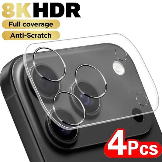 Savy Shopper Spot Camera Lens Protector 4-Pack - iPhone 17-14 Pro | Anti-Scratch Camera Glass | Full Coverage Lens Protector | HD Clear iPhone Camera Guard | Durable Shockproof Lens Film