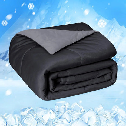 Savy Shopper Spot Cooling Comforter - Double-Sided Cool Tech Fabric | Breathable Temperature Regulating Comforter | Soft & Lightweight Bed Blanket | All-Season Cooling Quilt | Hypoallergenic Sleep Comforter