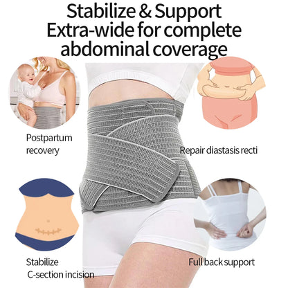Savy Shopper Spot Sunveno Postpartum Belly Wrap - C-Section Support | Postnatal Recovery Belt | Abdominal Compression Wrap | Adjustable Postpartum Support | Comfortable Healing Belly Band