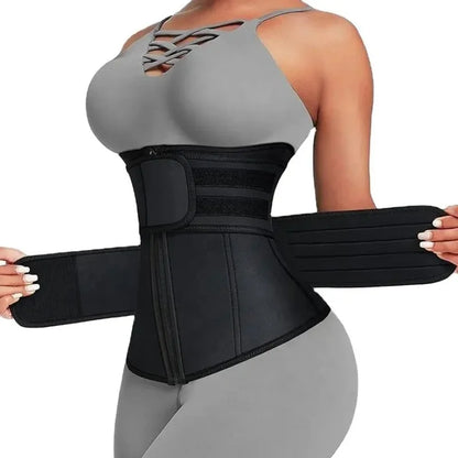 Savy Shopper Spot +Neoprene Waist Trainer for Women - Zipper & Hook | Slimming Body Shaper Belt | Adjustable Tummy Control Trainer | Core & Waist Cincher | Fitness & Workout Waist Trainerclosure.