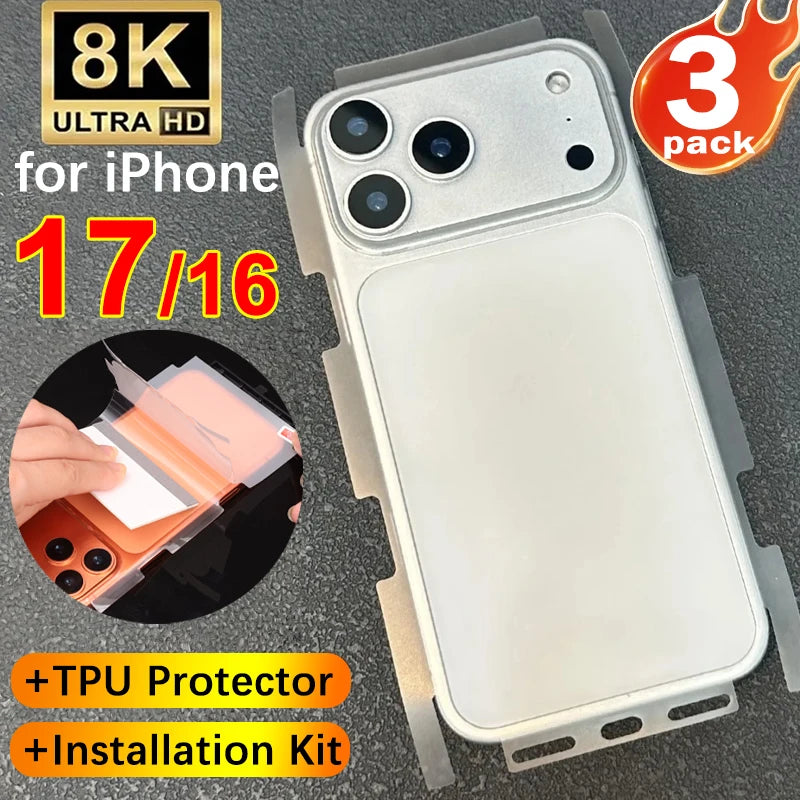 Savy Shopper Spot iPhone 17/16 Pro Max Hydrogel Film - Edge Protection | Full Coverage Hydrogel Screen Protector | Anti-Scratch Flexible Film | Bubble-Free iPhone Screen Guard | Durable Edge Protection Film