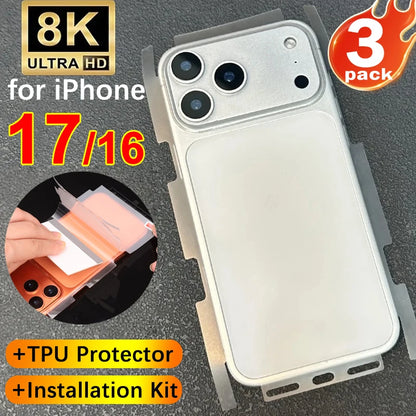 Savy Shopper Spot iPhone 17/16 Pro Max Hydrogel Film - Edge Protection | Full Coverage Hydrogel Screen Protector | Anti-Scratch Flexible Film | Bubble-Free iPhone Screen Guard | Durable Edge Protection Film