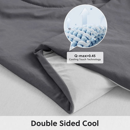 Savy Shopper Spot Cooling Comforter - Double-Sided Cool Tech Fabric | Breathable Temperature Regulating Comforter | Soft & Lightweight Bed Blanket | All-Season Cooling Quilt | Hypoallergenic Sleep Comforter