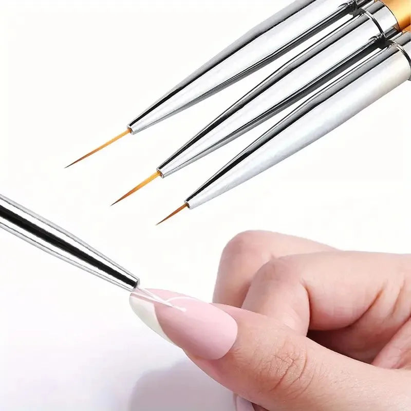savy shopper spot nail art brush set - liner & extension brushes | professional nail design brushes | acrylic & gel nail brush kit | fine detail nail art tools | durable creative nail brush set