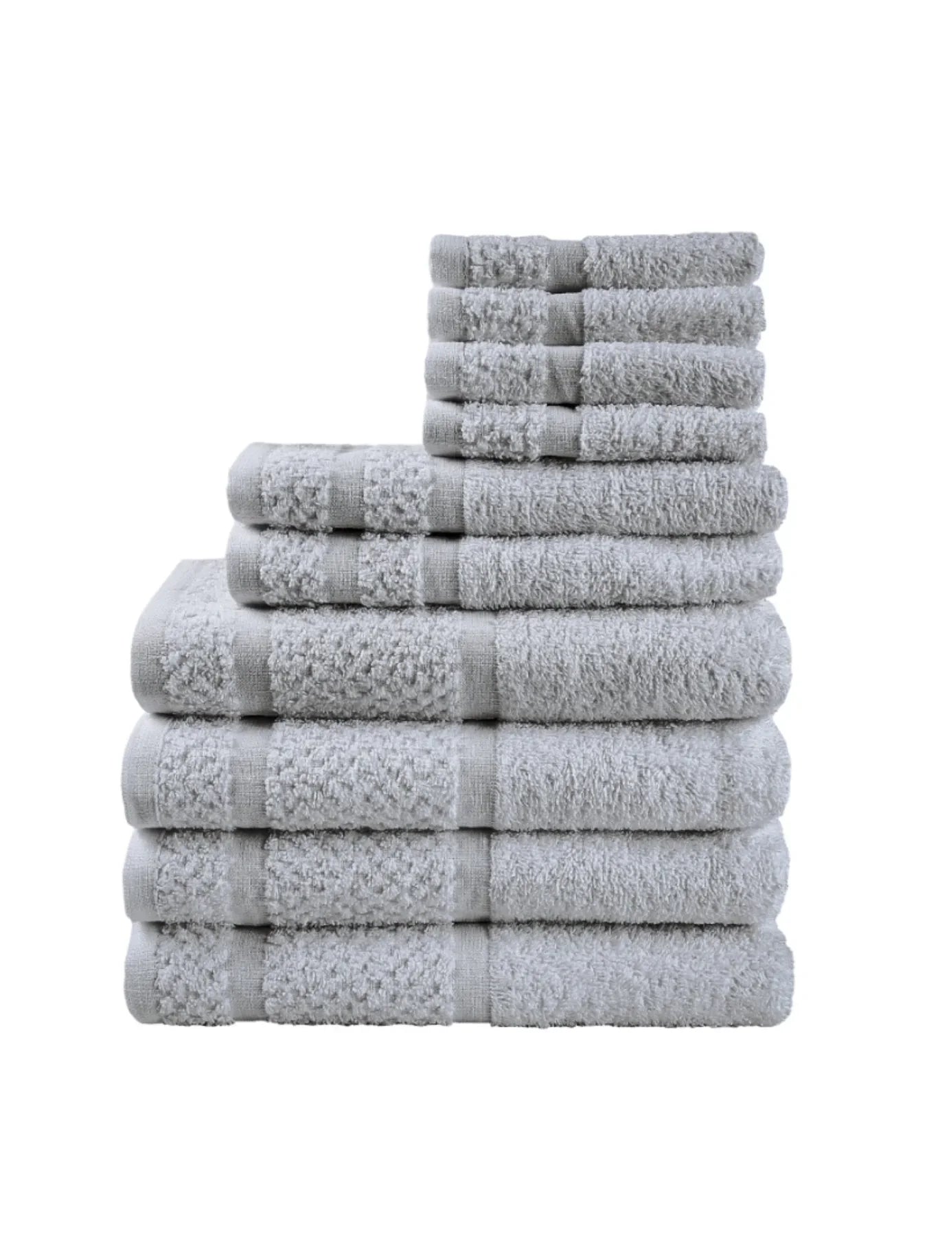 savy shopper spot towel set 10-piece - soft & durable grey | plush cotton bath towels | luxury bathroom towel collection | quick-dry grey towels | absorbent home spa towel set