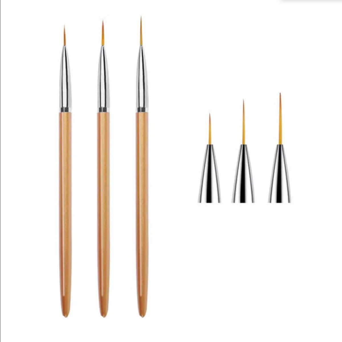 Savy Shopper Spot Nail Art Brush Set - Liner & Extension Brushes | Professional Nail Design Brushes | Acrylic & Gel Nail Brush Kit | Fine Detail Nail Art Tools | Durable Creative Nail Brush Set