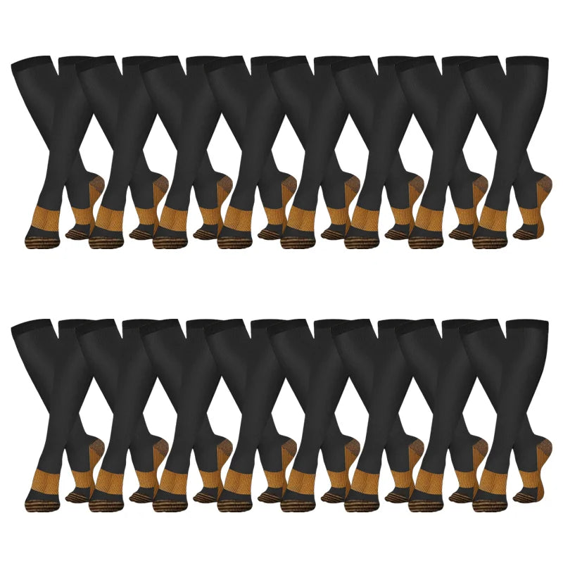 savy shopper spot | copper compression socks 16-pair - running & travel | circulation boost compression socks | anti-fatigue athletic socks | copper infused support socks | long-lasting comfort compression socks