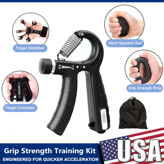 Savy Shopper Spot Hand Grip Trainer Kit 5-Piece - Adjustable | Strength Training Hand Grippers | Wrist & Forearm Exercise Kit | Muscle Building Grip Set | Adjustable Resistance Hand Trainer