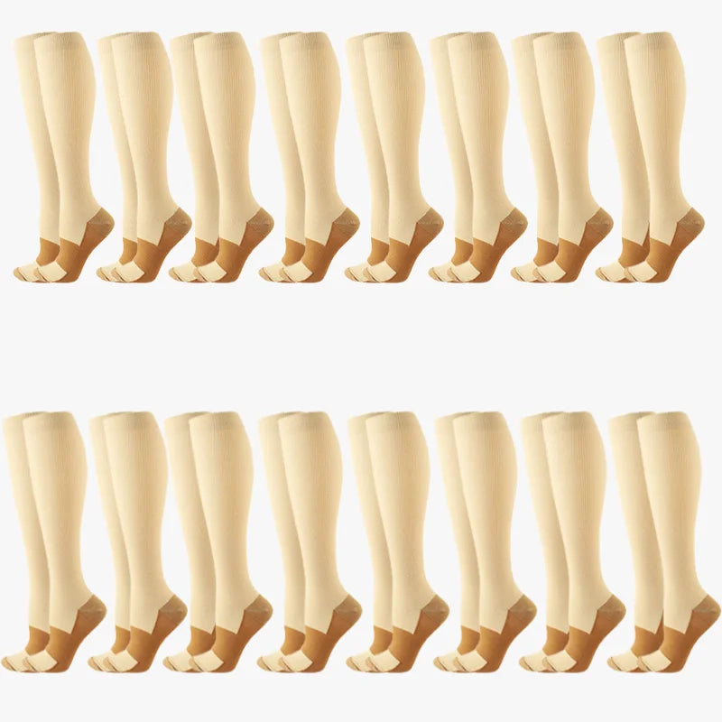 savy shopper spot | copper compression socks 16-pair - running & travel | circulation boost compression socks | anti-fatigue athletic socks | copper infused support socks | long-lasting comfort compression socks