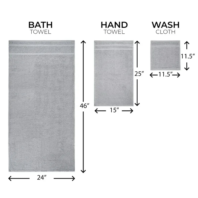 savy shopper spot towel set 10-piece - soft & durable grey | plush cotton bath towels | luxury bathroom towel collection | quick-dry grey towels | absorbent home spa towel set