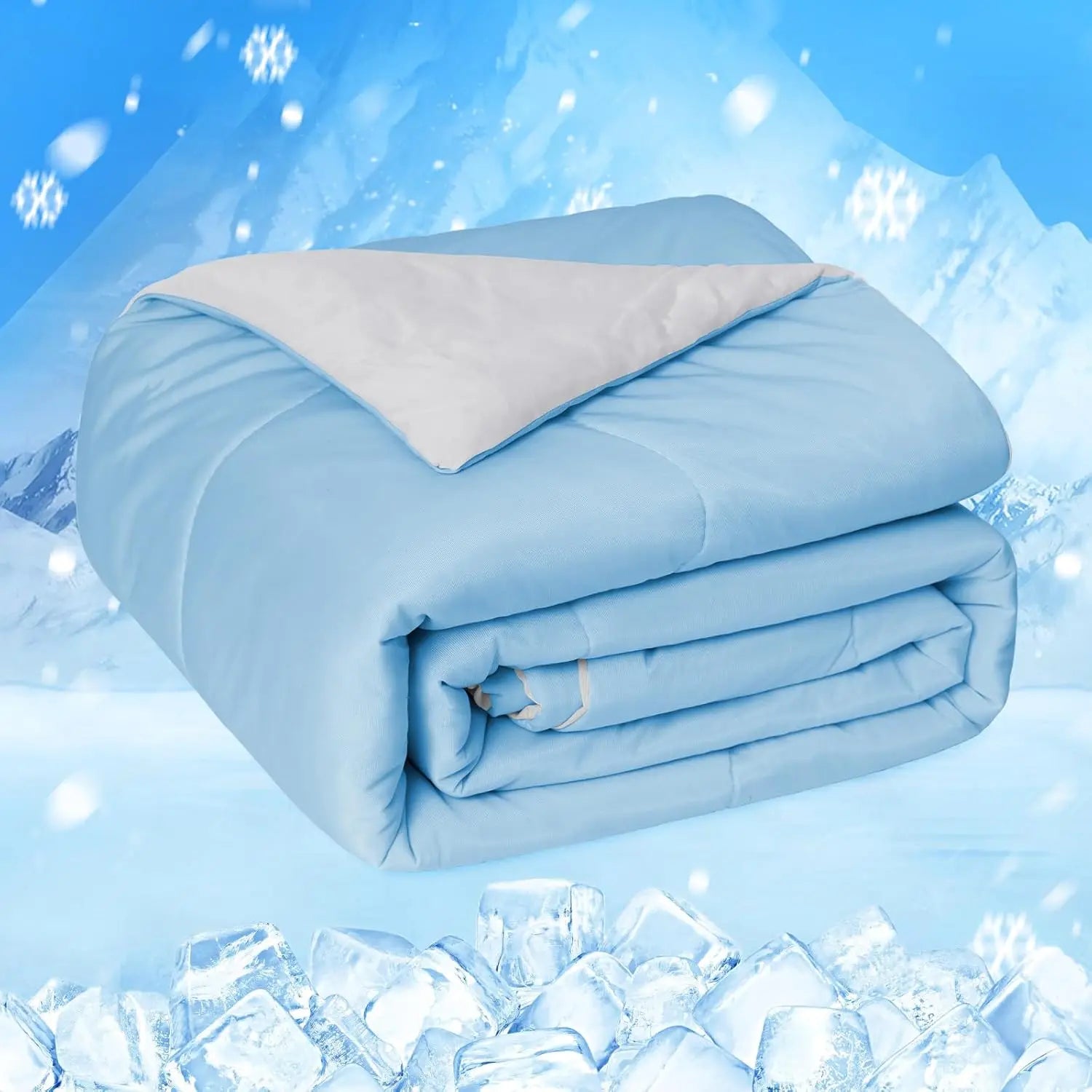 Savy Shopper Spot Cooling Comforter - Double-Sided Cool Tech Fabric | Breathable Temperature Regulating Comforter | Soft & Lightweight Bed Blanket | All-Season Cooling Quilt | Hypoallergenic Sleep Comforter