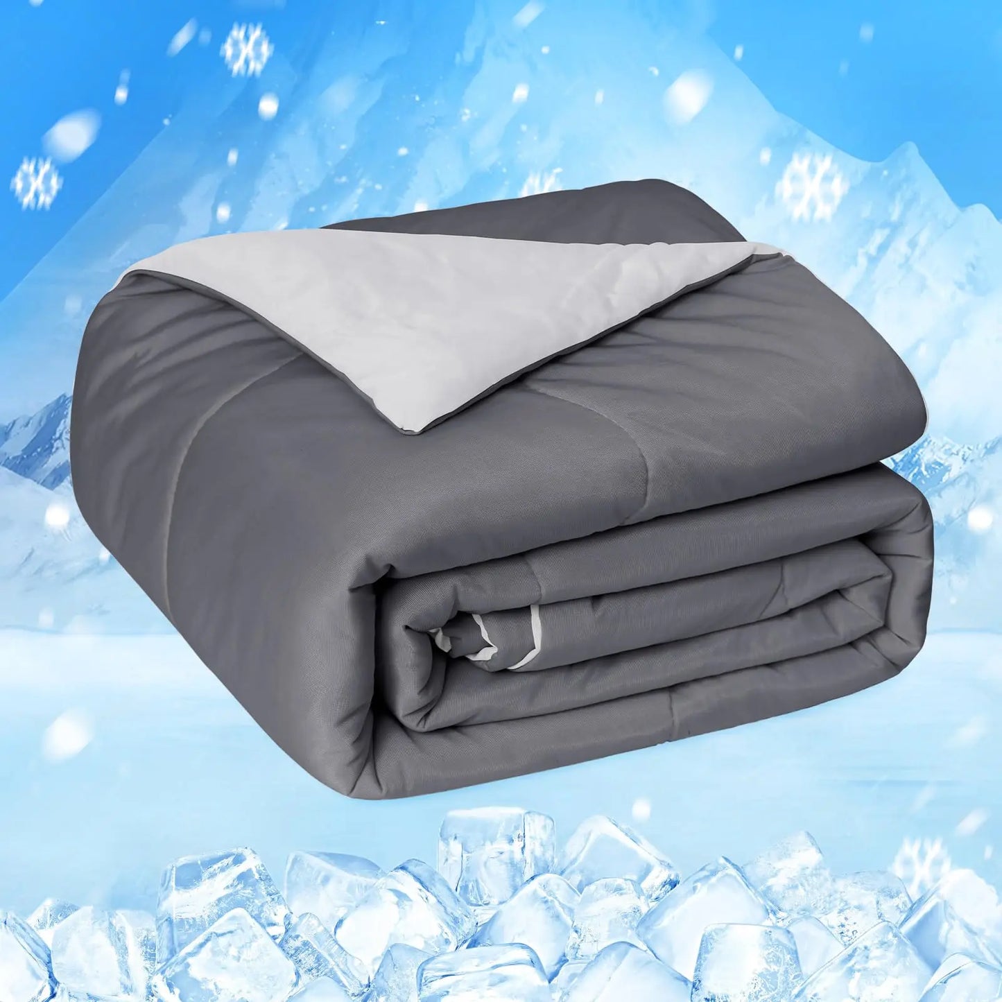 savy shopper spot cooling comforter - double-sided cool tech fabric | breathable temperature regulating comforter | soft & lightweight bed blanket | all-season cooling quilt | hypoallergenic sleep comforter