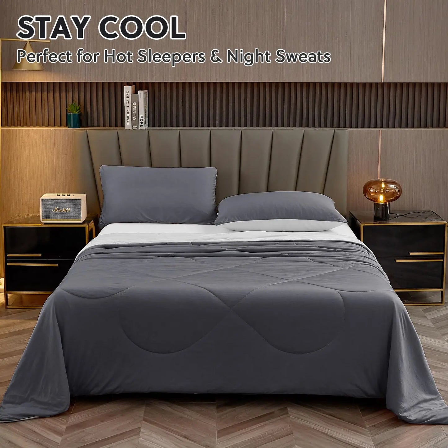 savy shopper spot cooling comforter - double-sided cool tech fabric | breathable temperature regulating comforter | soft & lightweight bed blanket | all-season cooling quilt | hypoallergenic sleep comforter